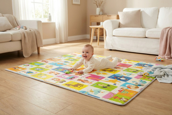 Multifunkční pěnová skládací podložka oboustranná 200x150, Savana 9