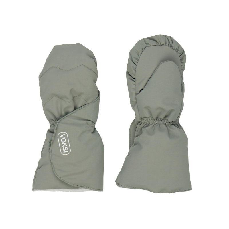 Voksi Baby Mittens meadow green / light grey 1-2y