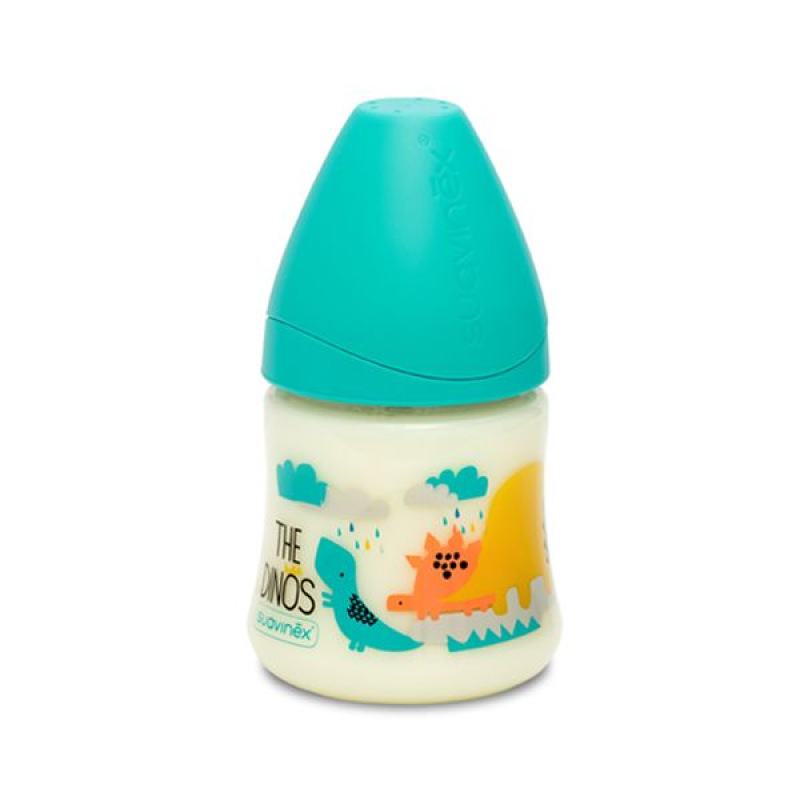 SUAVINEX LÁHEV KULATÁ SAVIČKA latex 150ml - MODRÝ DINO 1