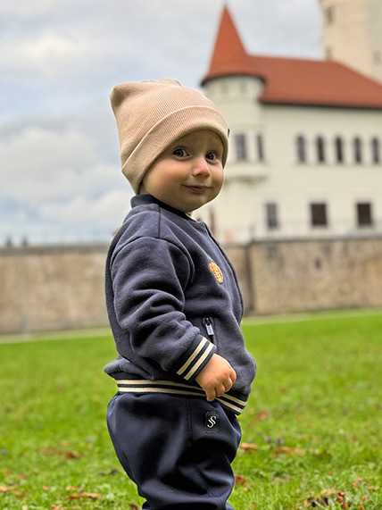 Prechodná detská čiapka Rebrovaná bavlna, CAPPUCINO. 6