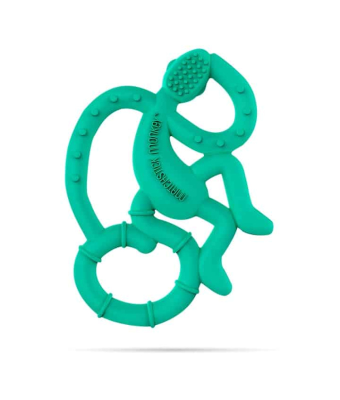 MATCHSTICK MONKEY Mini Hryzátko s antimikrobiálnym povrchom Biocote, zelená 1