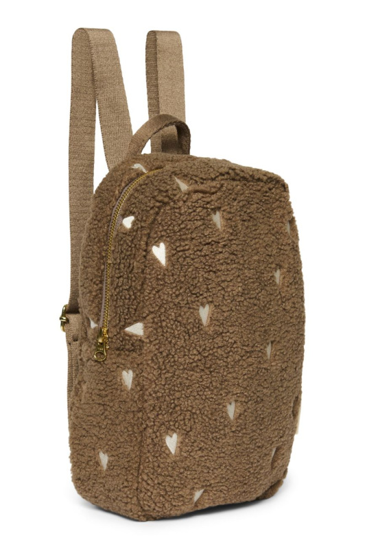 STUDIO NOOS - Teddy Hearts Mini BACKPACK | Brown Hearts 2