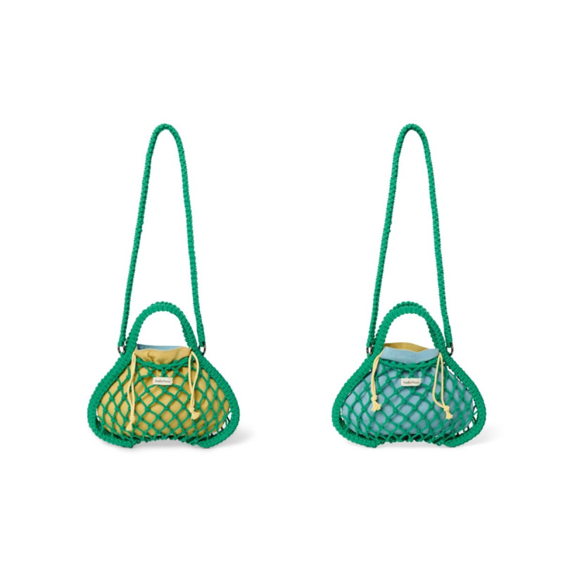 STUDIO NOOS - MACRAME MINI HAND BAG | Green síťka & Blue Yellow