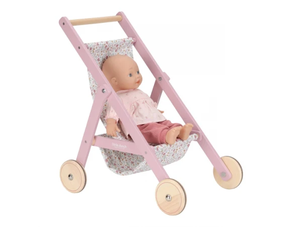 Kočík pre bábiky golfky drevené Pink 5