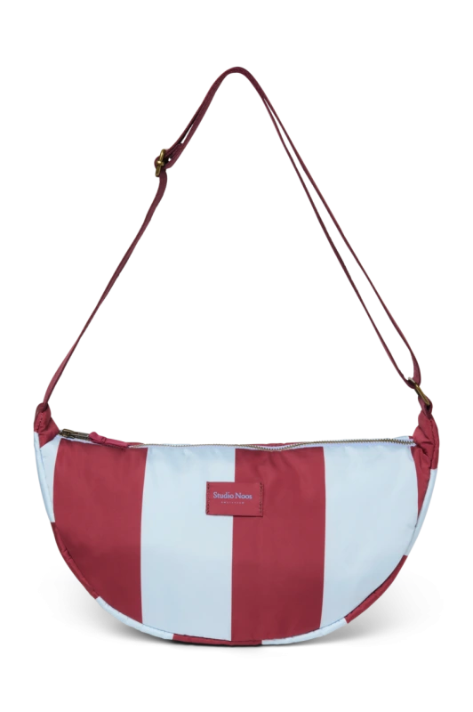 STUDIO NOOS - Bold Stripe Adult FANNY kabelka | Bordeaux/Lignt Blue 5