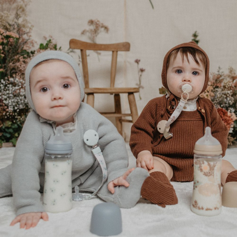 SUAVINEX | Dojčenská fľaša POETRY 360ml FYZIOL PRŮTOK L - krémová 6