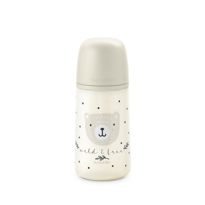SUAVINEX | Dojčenská fľaša 270 ml M WILD & FREE - krémová