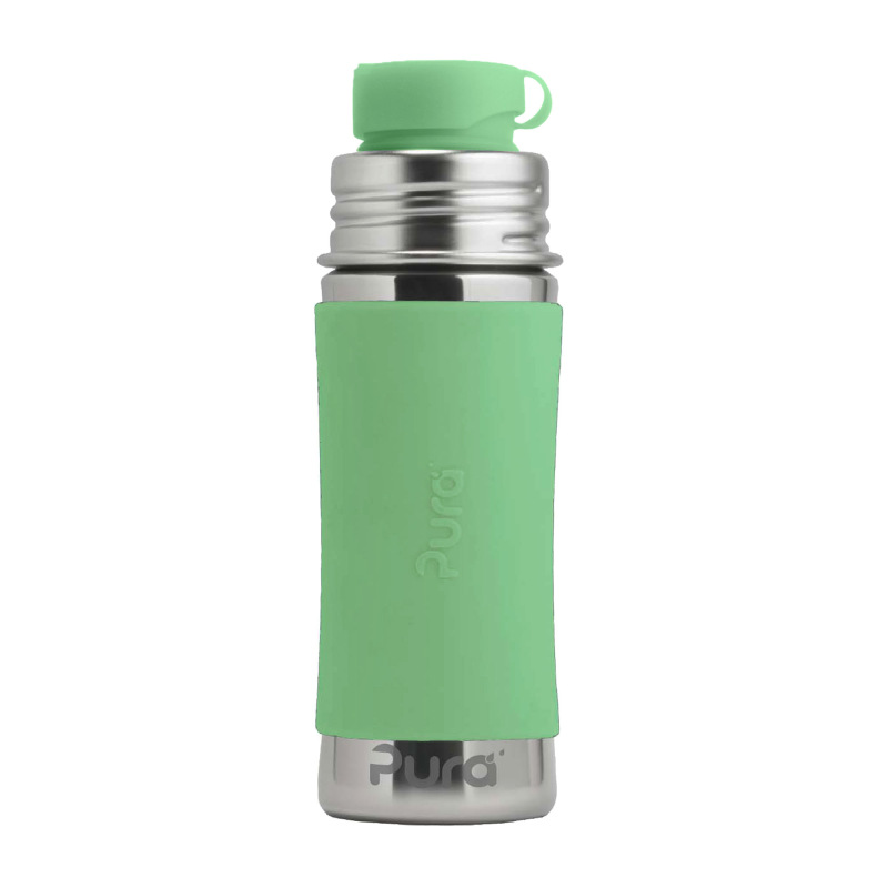 PURA Nerezová fľaša so športovým uzáverom 325ml, Moss