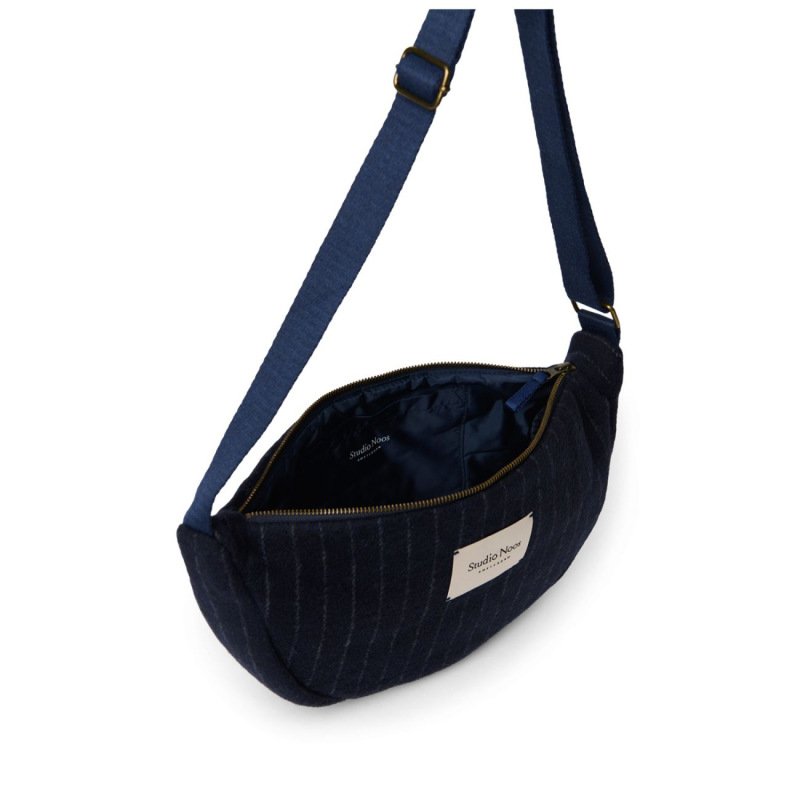 STUDIO NOOS - Flannel Chalkstripe Adult FANNY kabelka | Dark Blue 2