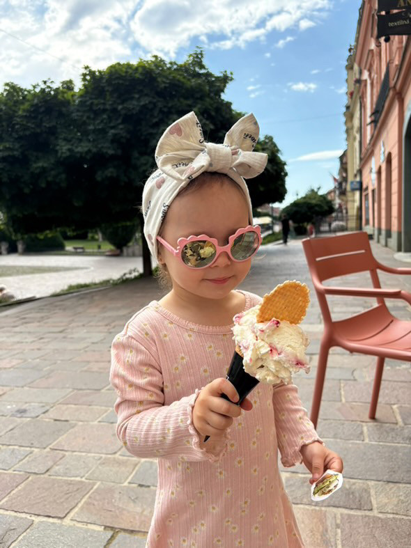 Čelenka pre dievčatá mašlička bavlna - SWEET LOVE 1