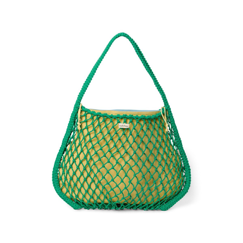 STUDIO NOOS - MACRAME MOM BAG | Green & Blue Yellow 2