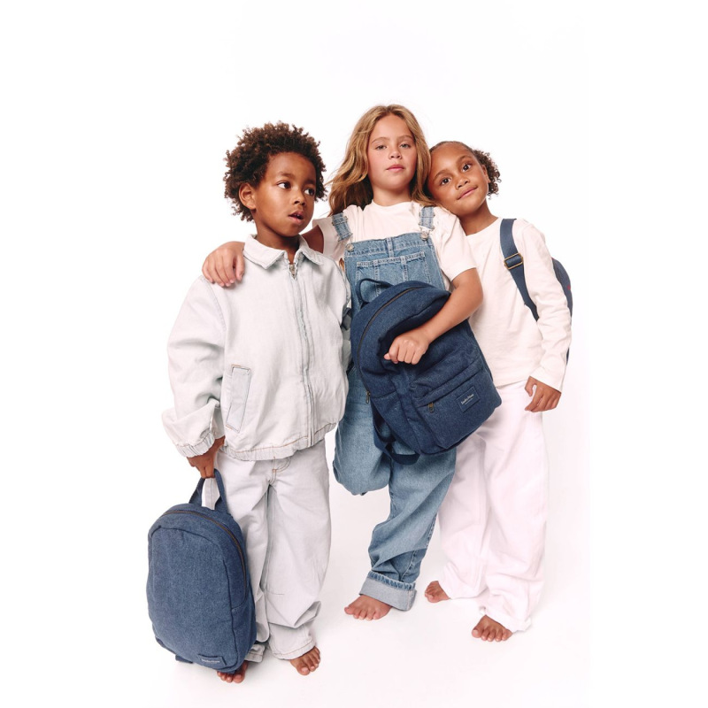 STUDIO NOOS - Denim Midi BACKPACK - batôžtek s predným vreckom | Dark Blue 5