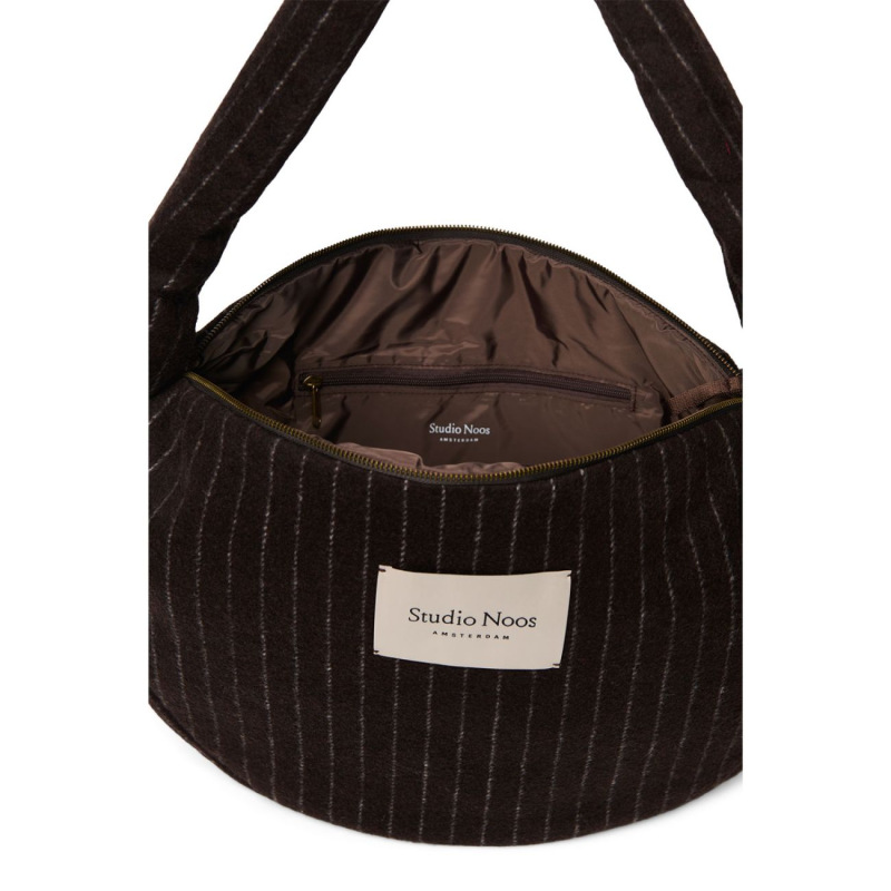 STUDIO NOOS - Flannel Chalkstripe Cross Body bag | Brown 3