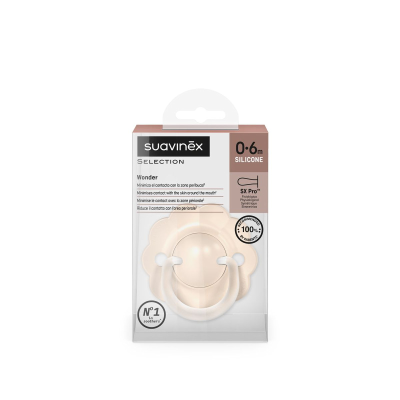 SUAVINEX | Cumlík SX PRO fyziologický WONDERLAND NEW 0/6M - krémový 4