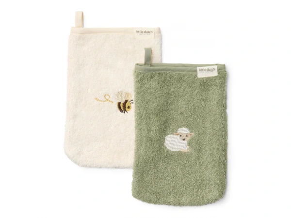 Žínky s výšivkou 2 ks Farma