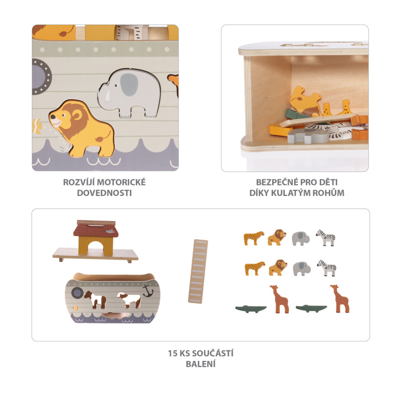 Dřevěná vkládačka archa, Wood 2