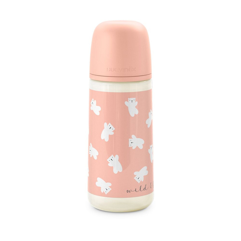 SUAVINEX | Dojčenská fľaša 360 ml L WILD & FREE - ružová