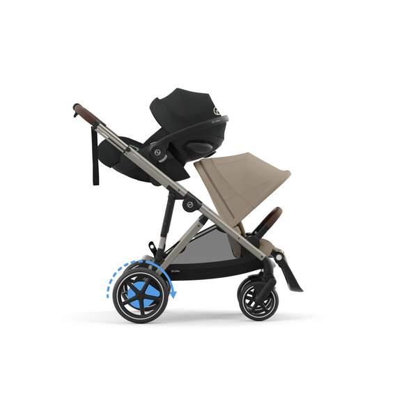 CYBEX Športový kočík E-GAZELLE, farba ALMOND BEIGE (taupe rám)