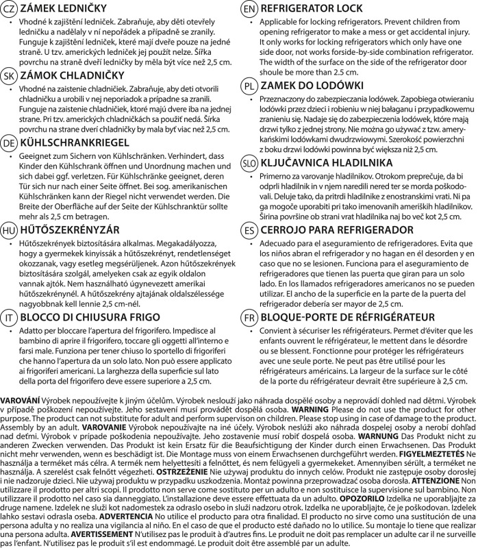 Zámok chladničky, white/grey 9