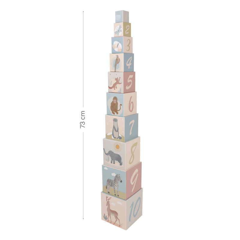 Detské stohovacie kartónové kocky 10ks 4