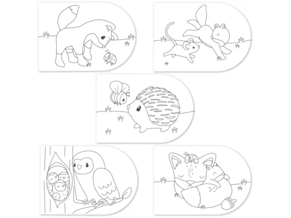 Omaľovánky s vodovkami Forest Friends 2