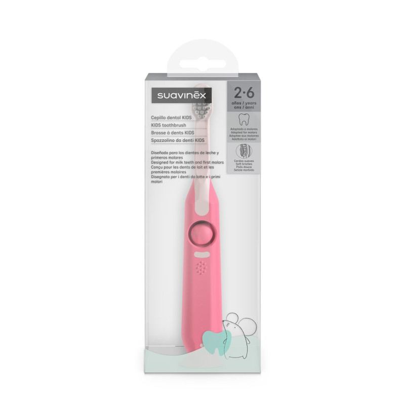 SUAVINEX | Detská kefka na zúbky KIDS 2-6 rokov - ružová 5