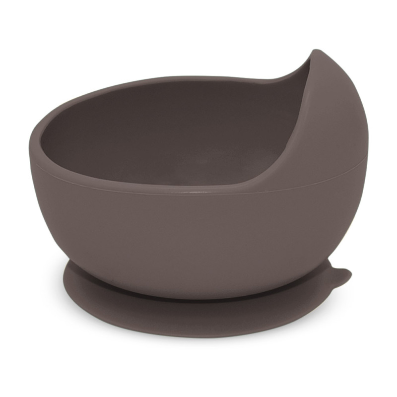 PETITE&MARS Miska silikónová s prísavkou Take&Match Bitter Cocoa 6m+