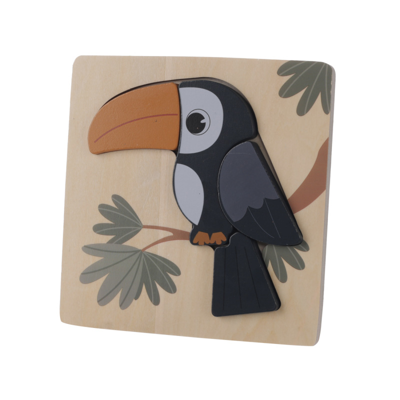 Dřevěné puzzle malé, Toucan 4