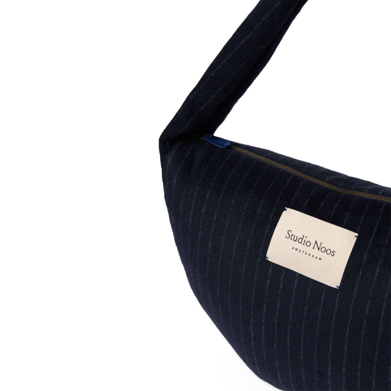STUDIO NOOS - Flannel Chalkstripe Cross Body bag | Dark Blue 3