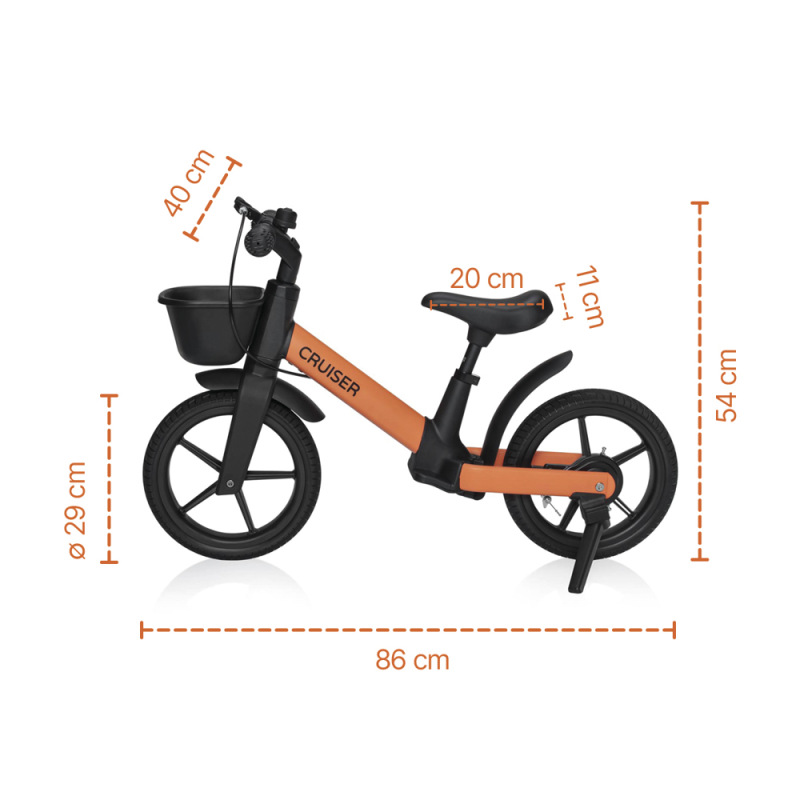 Odrážadlo Cruiser s brzdou, Orange Race 1