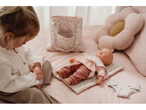 Prebaľovacia taška pre bábiky Soft Flowers 11