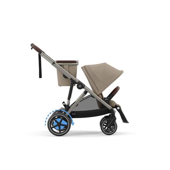 CYBEX Športový kočík E-GAZELLE, farba ALMOND BEIGE (taupe rám)