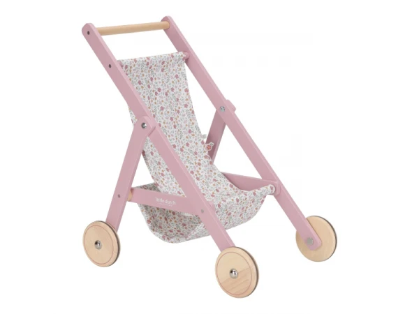 Kočík pre bábiky golfky drevené Pink 4
