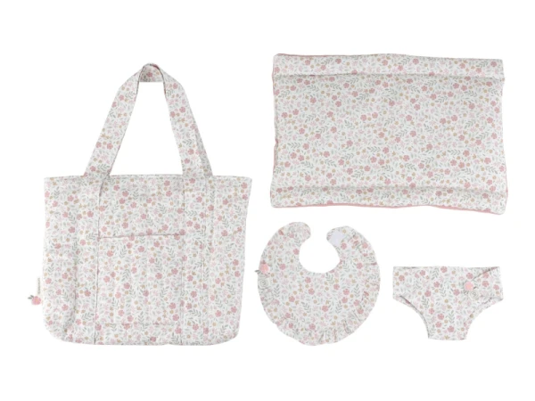 Prebaľovacia taška pre bábiky Soft Flowers 6