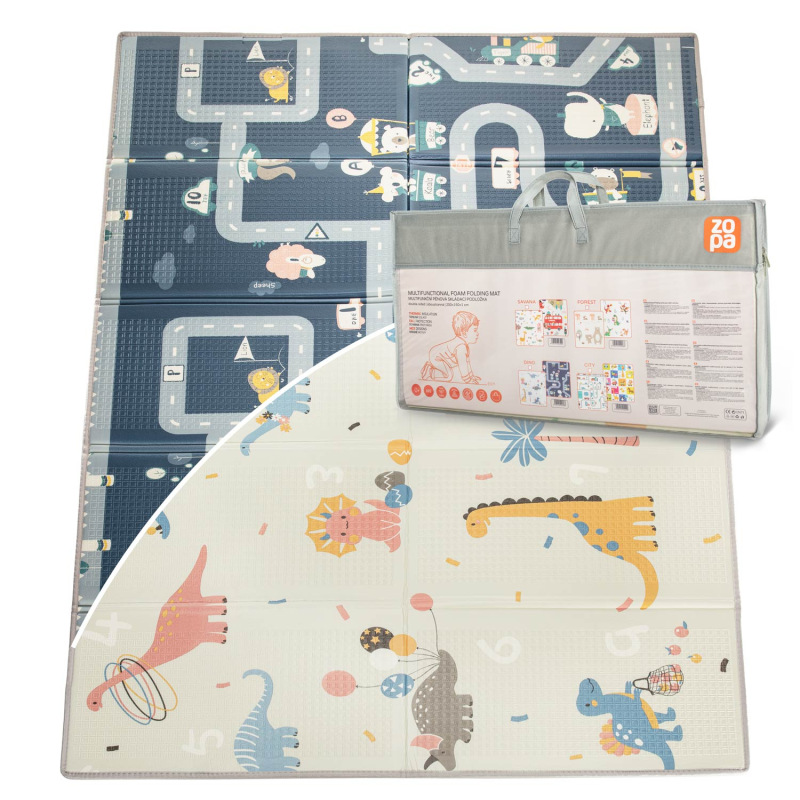 Multifunkční pěnová skládací podložka oboustranná 200x150, Dino 5