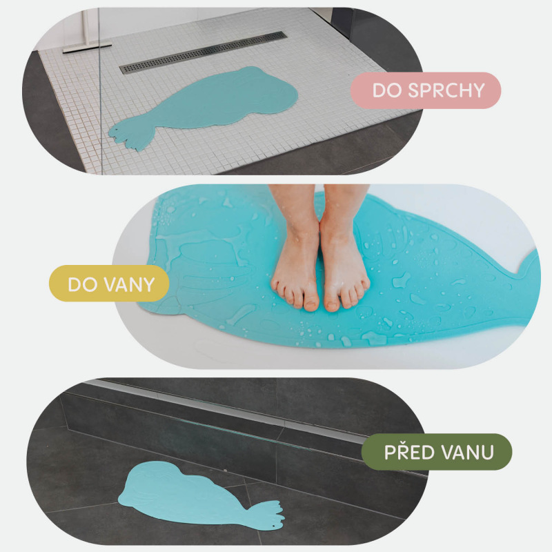 Silikónová protišmyková podložka do vane, Dove Grey 3