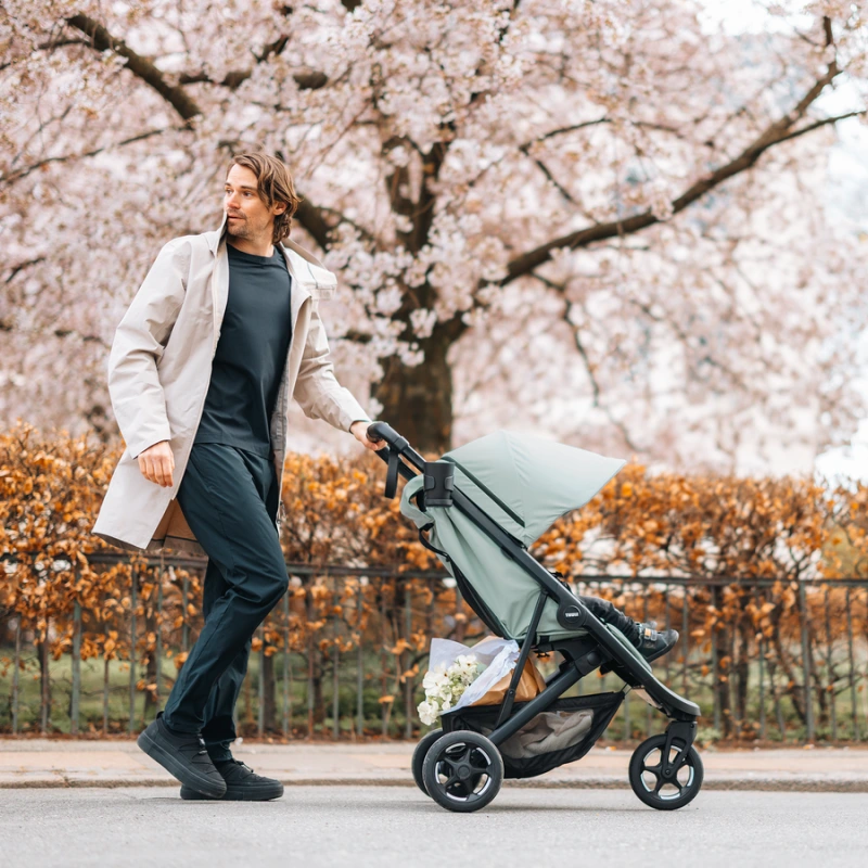 THULE Spring 2 kompaktný športový kočík – Mist Green 5