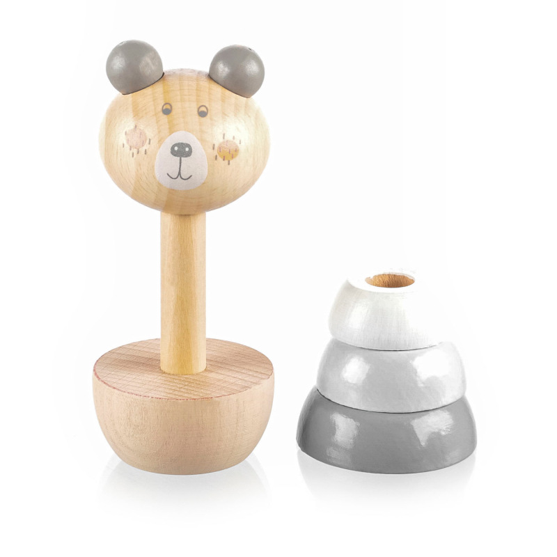 Dřevěné nasazovací zvířátko, Bear 2