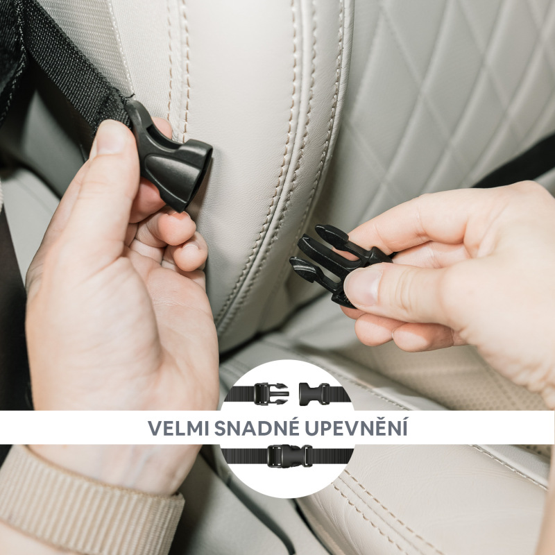 Ochrana sedadlá pod autosedačku s vreckom na tablet umývateľný, Grey 3