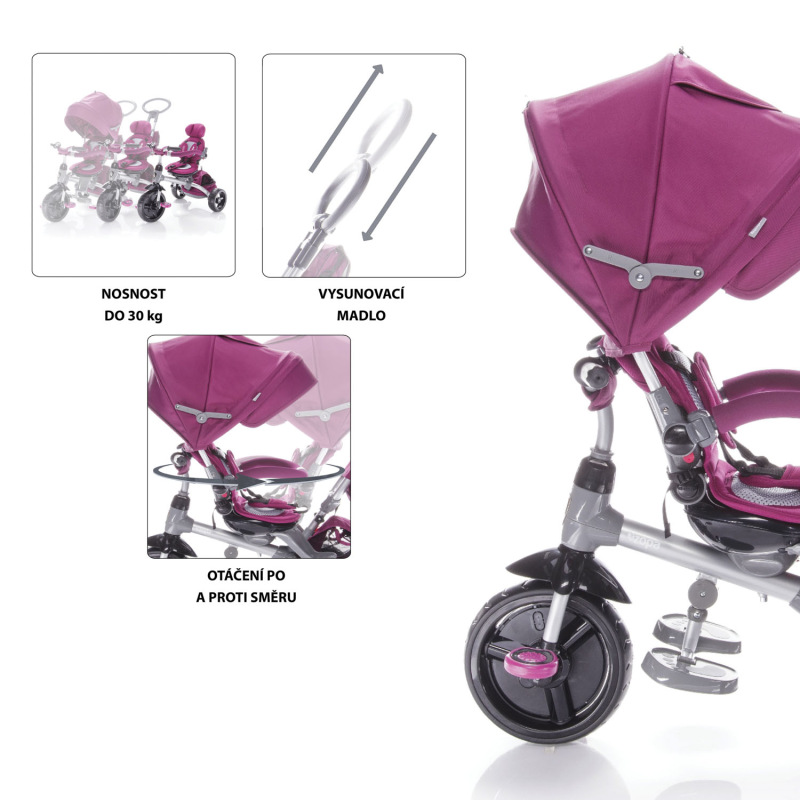 Trojkolka Citigo, Mulberry Pink 4