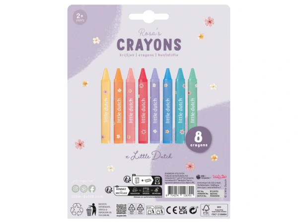 Voskovky 8 ks Rosa 2