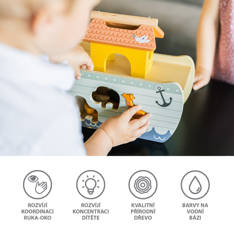 Dřevěná vkládačka archa, Wood 1