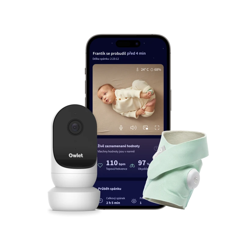 OWLET DREAM SOCK + CAM2 BUNDLE - MINT pestúnka s monitorom
