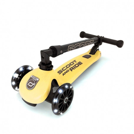Scoot & Ride Detská kolobežka Highwaykick 3 LED lemon 3