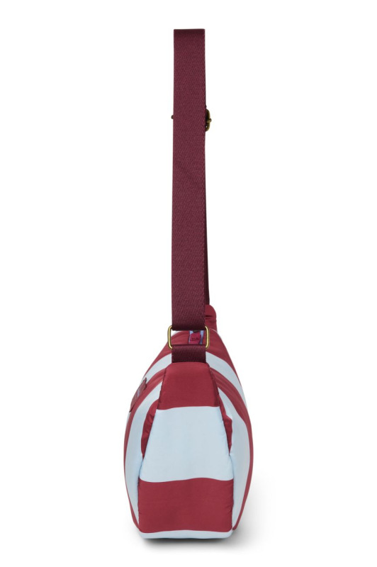 STUDIO NOOS - Bold Stripe Adult FANNY kabelka | Bordeaux/Lignt Blue 3