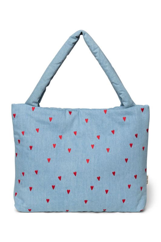 STUDIO NOOS - Denim MOM BAG | Blue Hearts