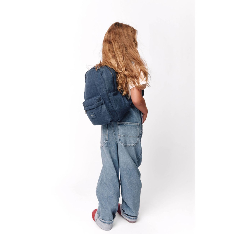 STUDIO NOOS - Denim Midi BACKPACK - batôžtek s predným vreckom | Dark Blue 7