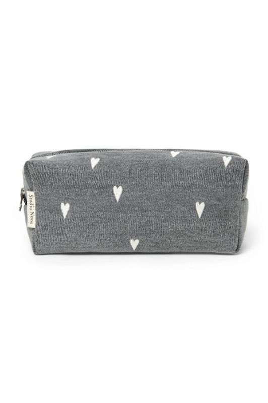 STUDIO NOOS - Denim POUCH - kabelka | Grey Hearts