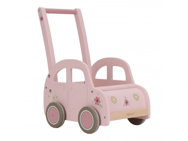 Auto vozík drevené Pink