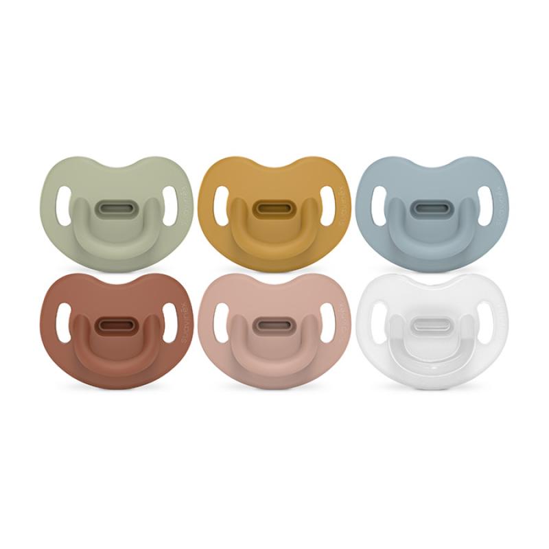 SUAVINEX | Cumlík anatomický SILIKÓN 0-6 m SX PRO - COLOUR ESSENCE, okrový 3